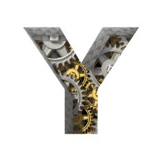 Vector gears cutted figure y Paste to any background N2