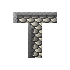 Vector silver cutted figure t Paste to any background