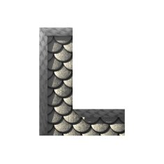Vector silver cutted figure l Paste to any background