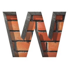 Vector brick cutted figure w Paste to any background