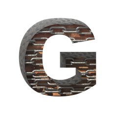 Vector metal cutted figure g Paste to any background