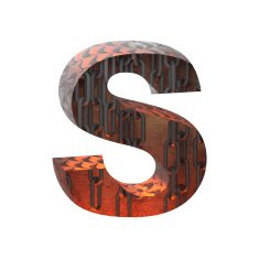 Vector hot metal cutted figure s Paste to any background