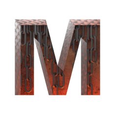Vector hot metal cutted figure m Paste to any background
