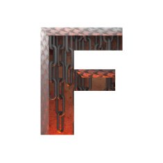 Vector hot metal cutted figure f Paste to any background