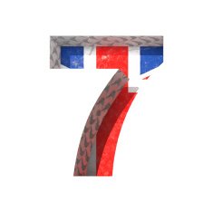 Vector Great Britain cutted figure 7 Paste to any background N2
