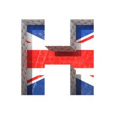 Vector Great Britain cutted figure h Paste to any background N2