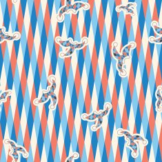 pattern of triangles on a white background clown hats N2