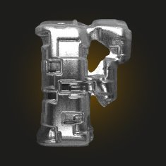 vector metal figure f