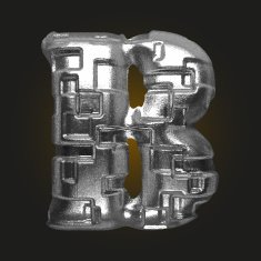 vector metal figure b N2