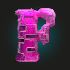 vector pink plastic figure f N2