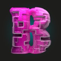 vector pink plastic figure b N2