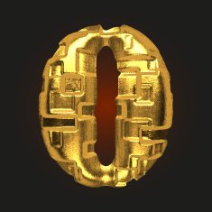 vector golden letter 0 N4
