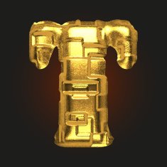 vector golden letter t N3