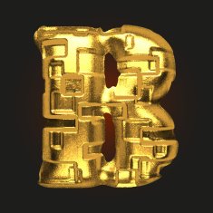 Vector Golden Letter B N3 Free Image Download