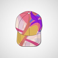 Abstract illustration on peaked cap N177