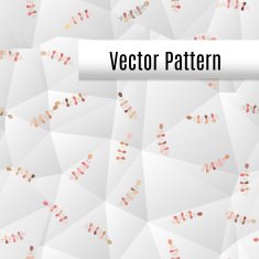 white geometric pattern with triangles and colored floral ornaments
