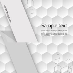 white geometric background with hexagons and place for text