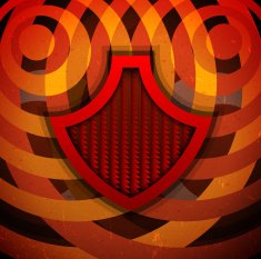 Retro poster with shield N2