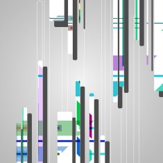 Abstract futuristic geometric shapes N97