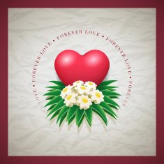 Retro Valentine's day card N3