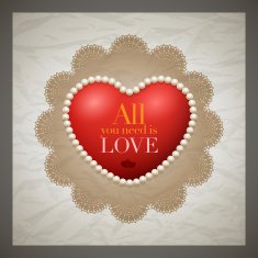 Retro Valentine's day card N6