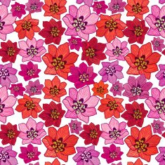 Flowers seamless bright wallpaper vector pattern