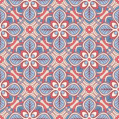 pink and blue floral pattern