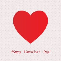 Heart shape on Polka dot background