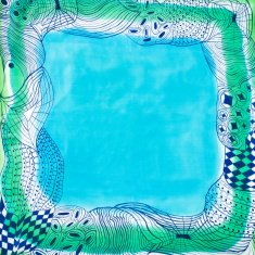 abstract pattern on handmade silk batik N9