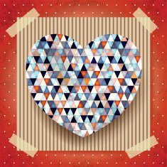Heart valentine card N2