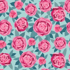 Flowers seamless bright wallpaper - vector pattern