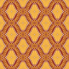 vintage orange flowers and leaves
