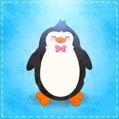 cute cartoon penguin card N3