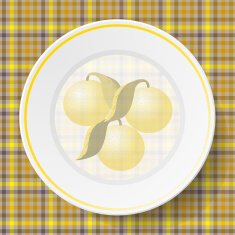 Image dishes on a napkin N2