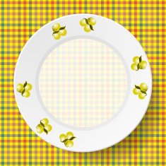 Image dishes on a napkin N3