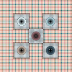 set of fabric with buttons on a contrasting background N8