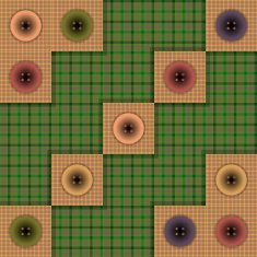 set of fabric with buttons on a contrasting background N10