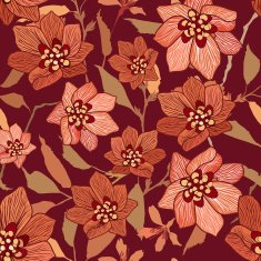 Flowers seamless bright wallpaper - Illustration N2