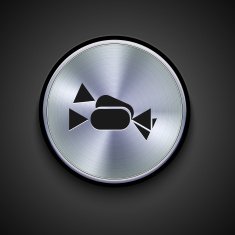 vector metal icon on gray background Eps10 N20