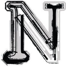 Grunge Font LETTER n N6