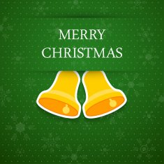 Merry christmas background with bell