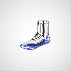 Abstract illustration on sock N188