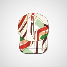 Abstract illustration on peaked cap N186
