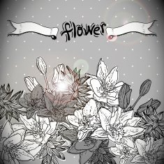 Floral background with blooming flowers N3