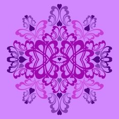 Lilac heart pattern N2