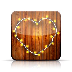 Vector app icon A heart garland N2