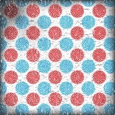 Abstract geometric circle seamless grunge background on white N2