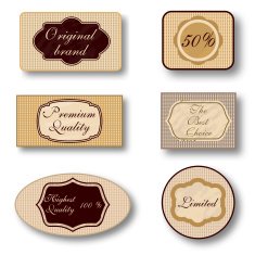 Retro vintage labels N5