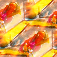 sunlight abstract watercolor yellow black red brown seamless