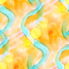 sun glare watercolor art yellow green on for your design